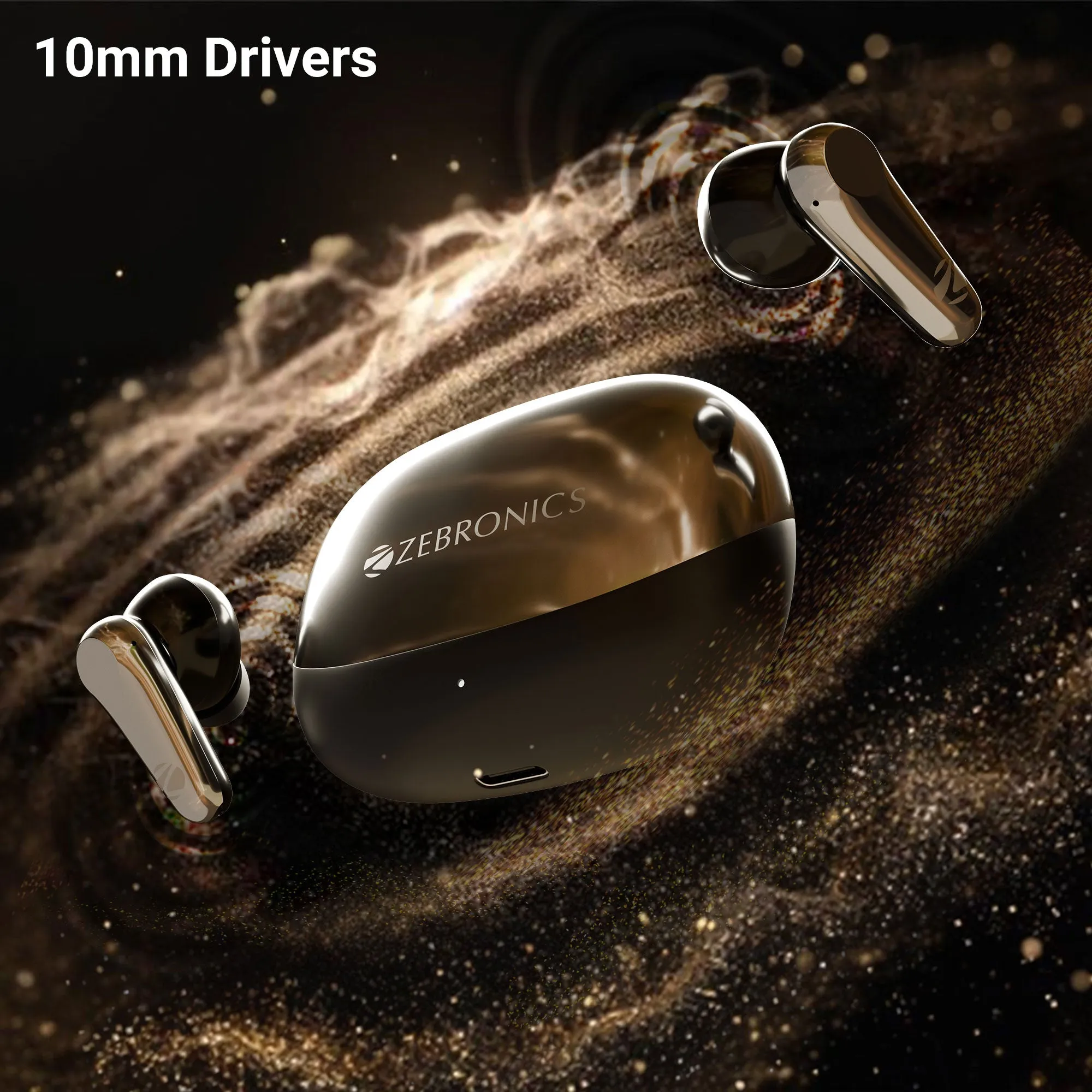 Zebronic Wireless Bluetooth Earbuds Black Zeb Monk+ (ZEB-PODS 412) view 2